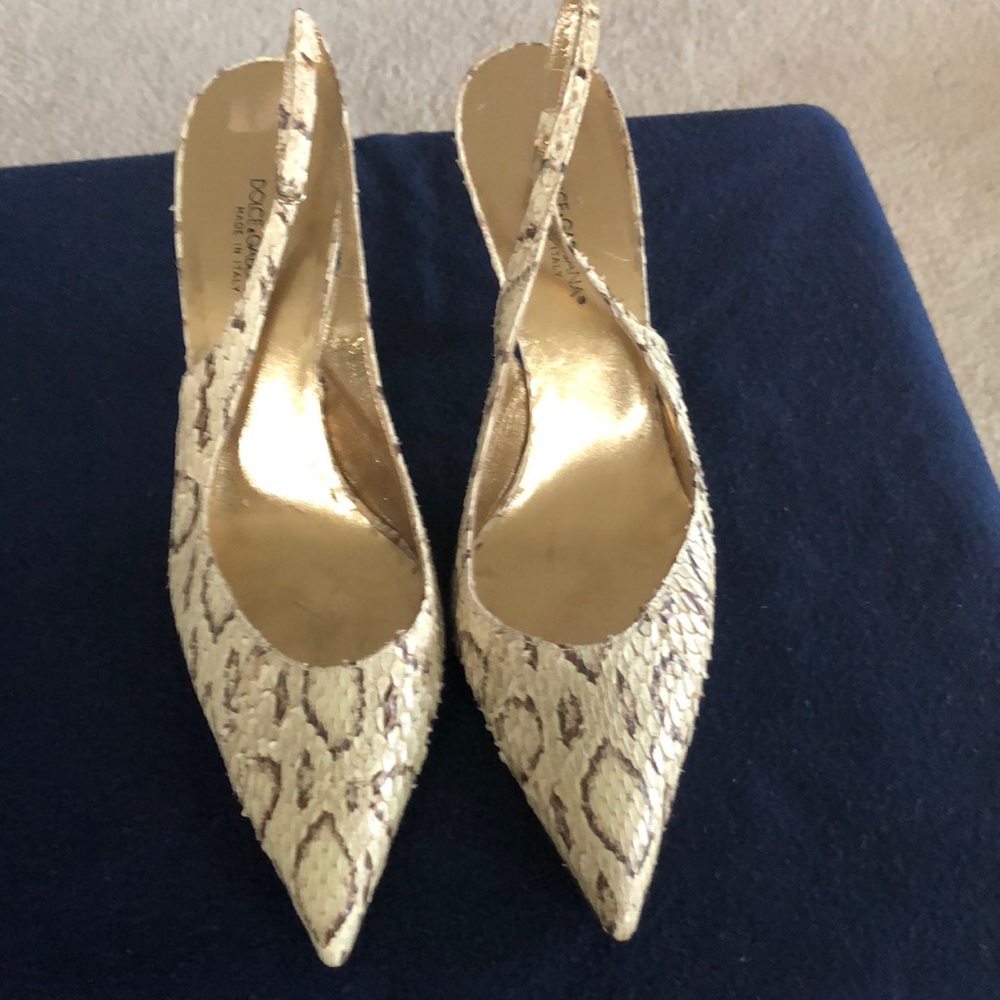 Animal print Dolce & Gabbana slingbacks.